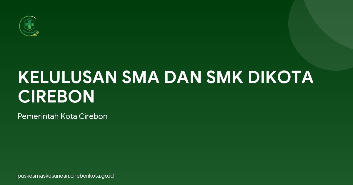 KELULUSAN SMA DAN SMK DIKOTA CIREBON