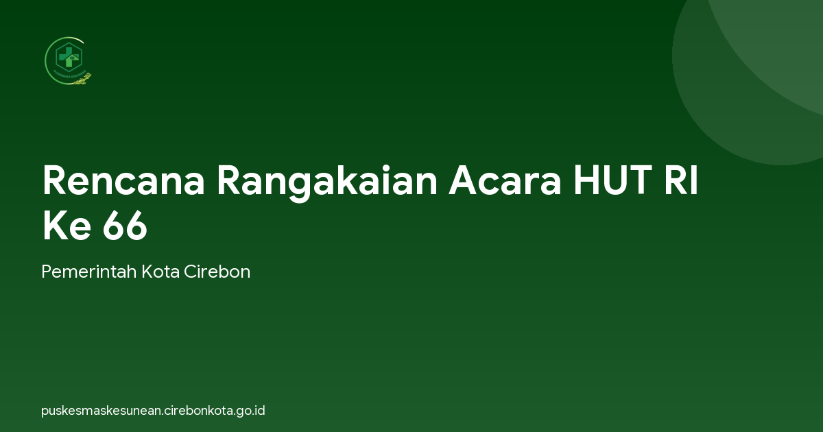 Rencana Rangakaian Acara HUT RI Ke 66