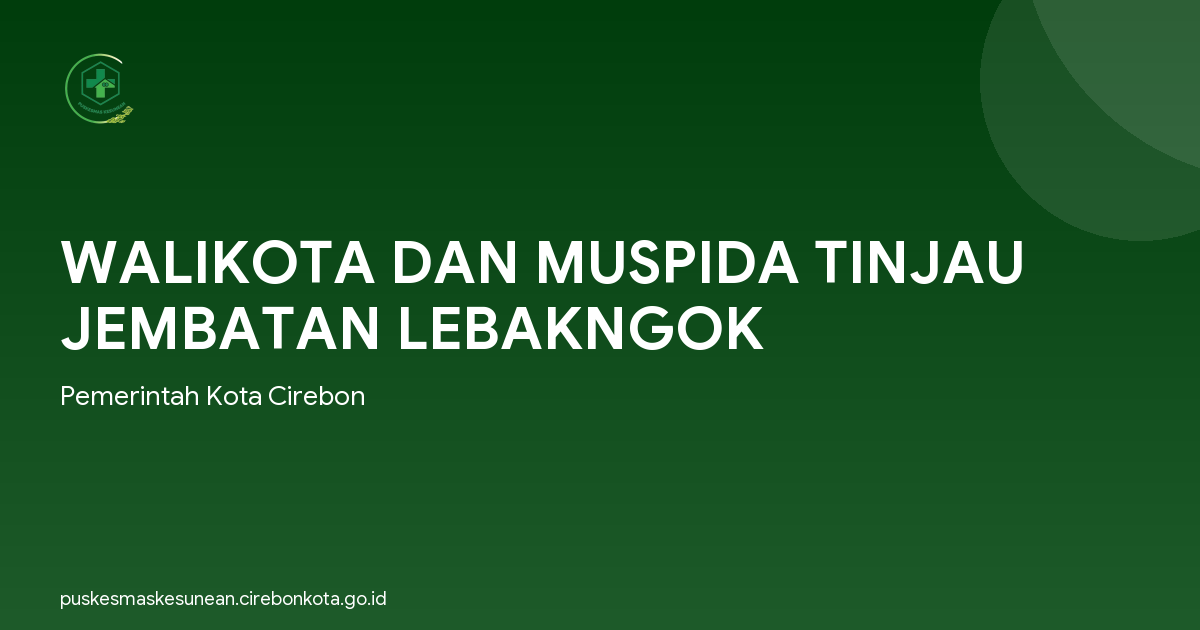 WALIKOTA DAN MUSPIDA TINJAU JEMBATAN LEBAKNGOK